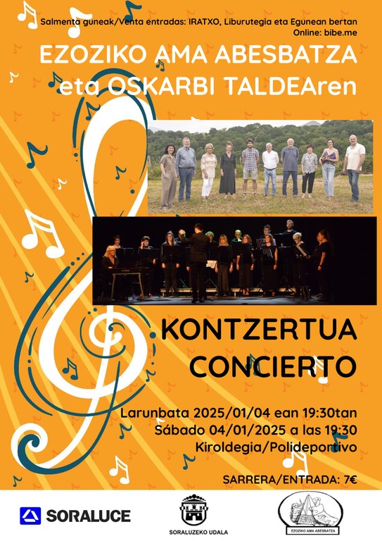 Concierto: "Ezoziko Ama abesbatza eta Oskarbi taldea"