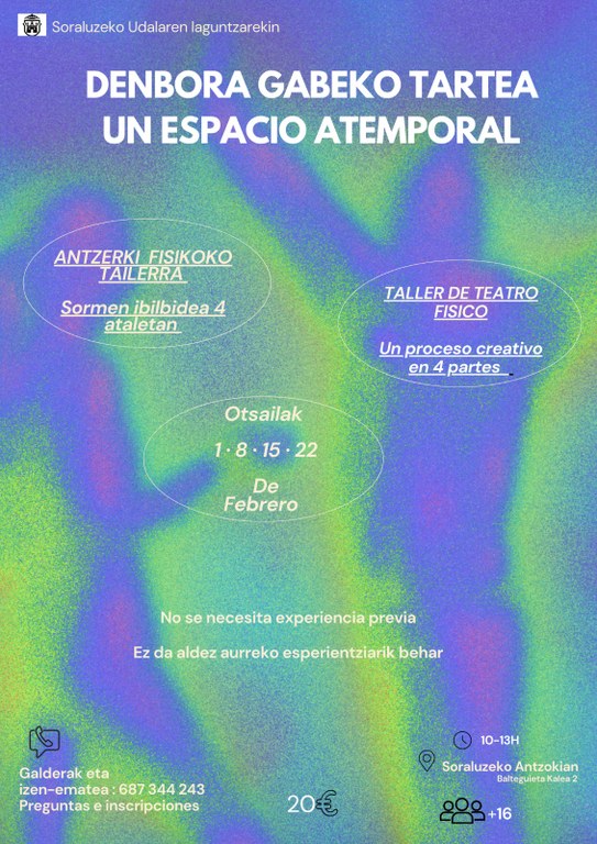 Taller de teatro: "Un espacio atemporal"