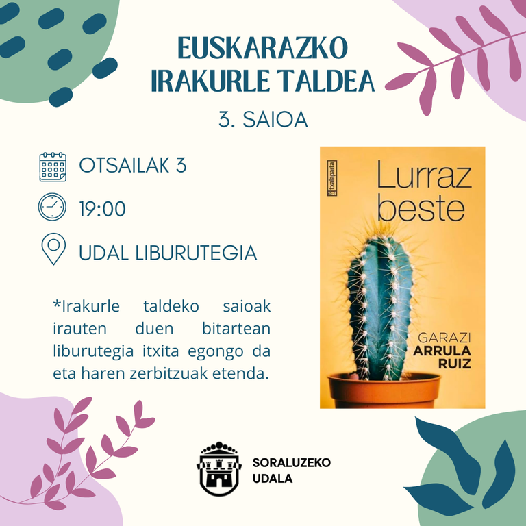 Euskarazko irakurle taldea: "Lurraz beste"