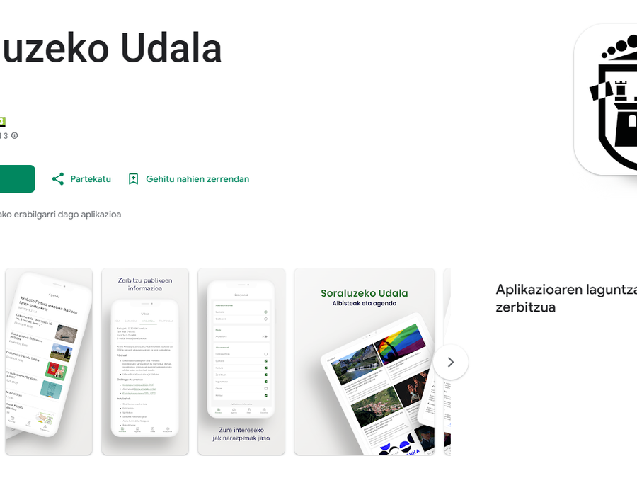 Soraluzeko Udaleko aplikazioa eskuragarri dago dagoeneko Android sistema duten mugikorrentzat