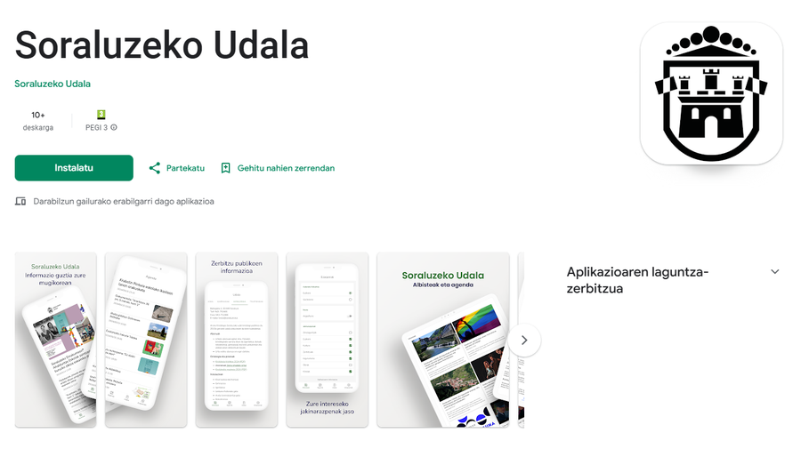 Soraluzeko Udaleko aplikazioa eskuragarri dago dagoeneko Android sistema duten mugikorrentzat